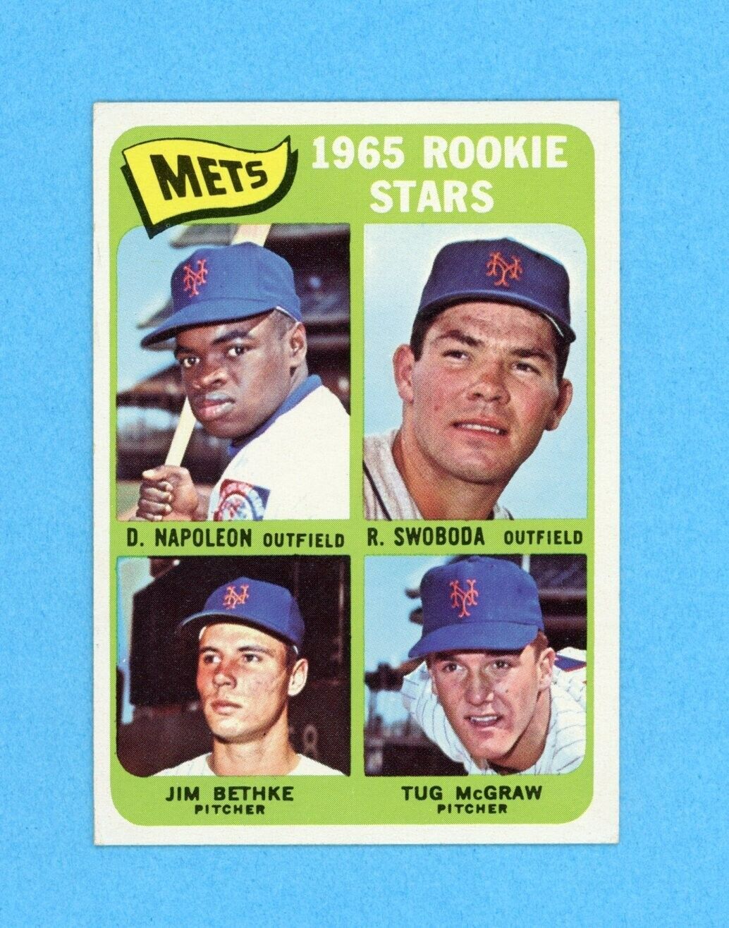 1965 Topps #533 Swoboda, McGraw New York Mets Rookie Baseball Card EX+-Ex/Mt