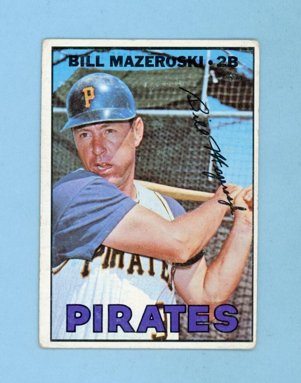 1967 Topps #510 Bill Mazeroski Pittsburgh Pirates Baseball Card Low Grade