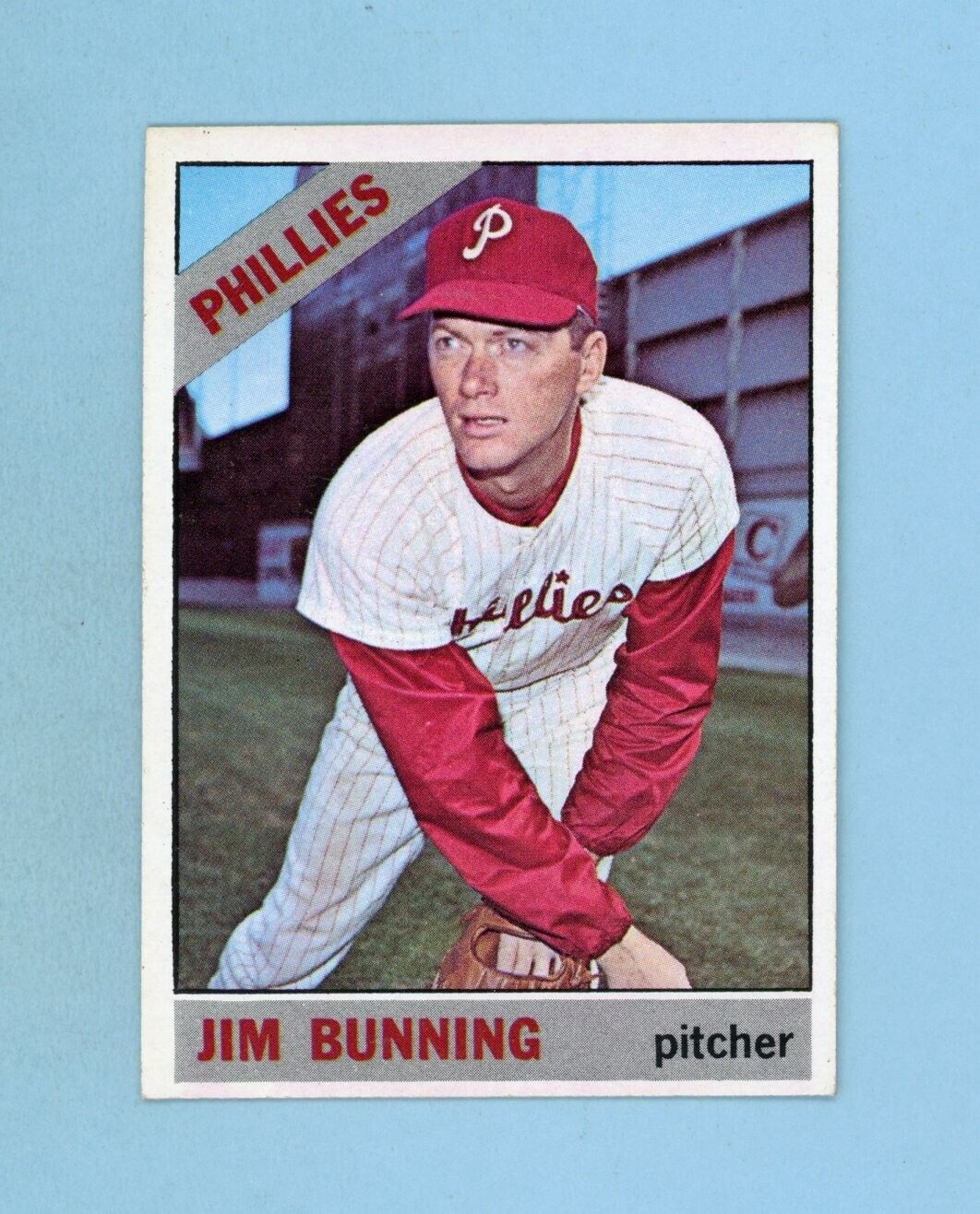 1966 Topps #435 Jim Bunning Philadelphia Phillies Baseball Card Ex/Mt