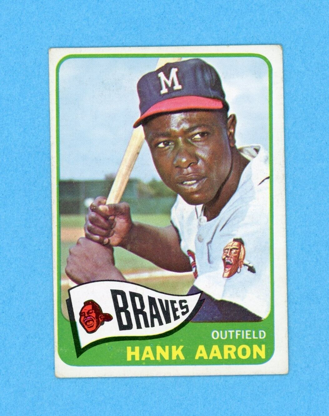 1965 Topps #170 Hank Aaron Milwaukee Braves Baseball Card Vg/Ex lwc