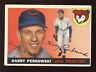 1955 Topps Baseball Card #184 Harry Perkowski Autographed EX Hologram