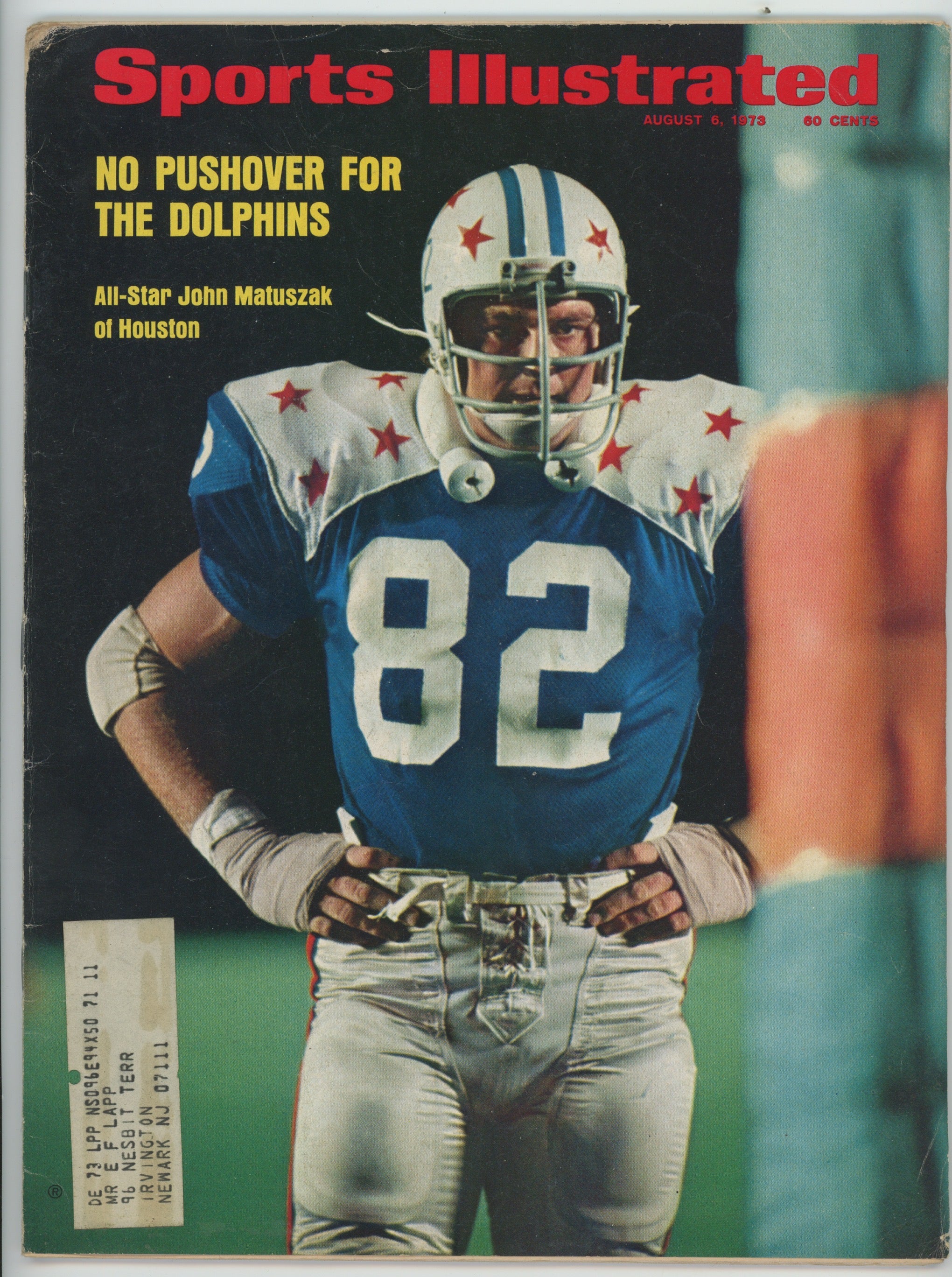 John Matuszak • Houston "No Pushover for the Dolphins" 8/6/73  Sports Illustrated ML