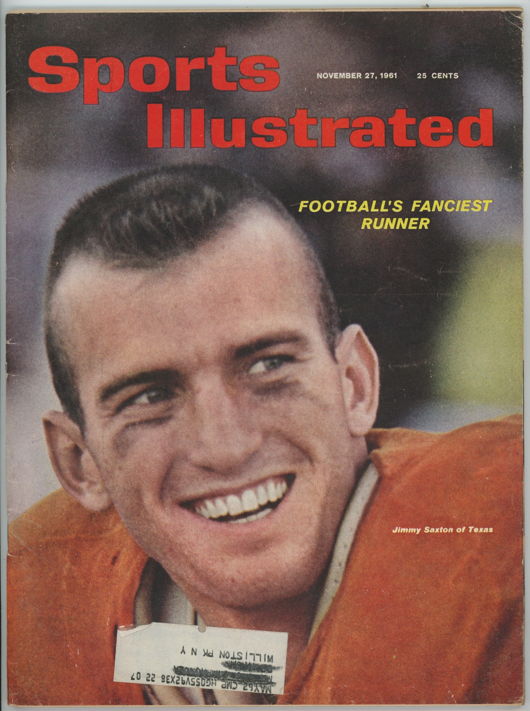 Jimmy Saxton of Texas "Football's Fanciest Runner" 11/27/61  Sports Illustrated ML