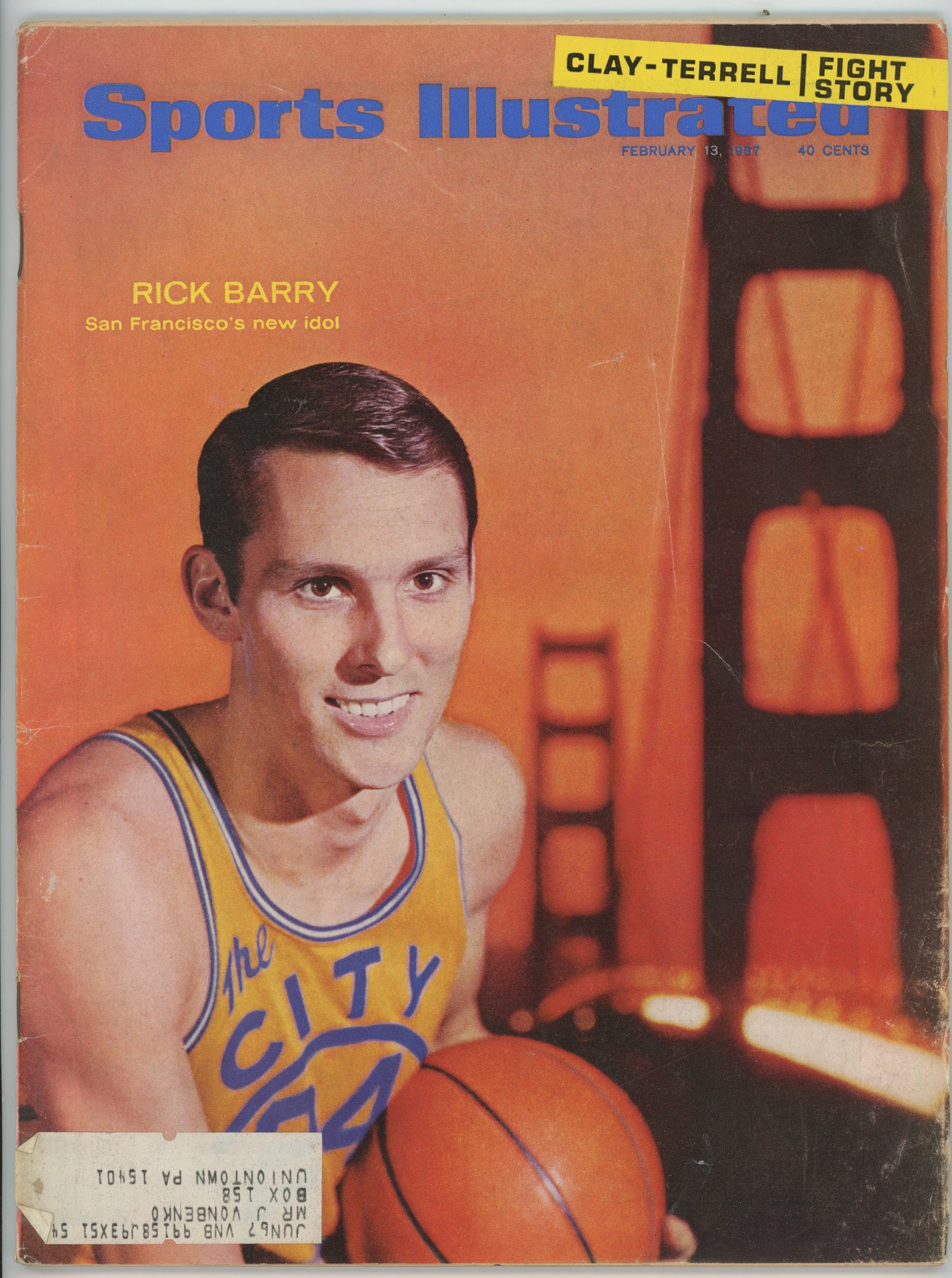 Rick Barry Golden State Warriors "San Francisco's New Idol" 2/13/67 Sports Illustrated ML