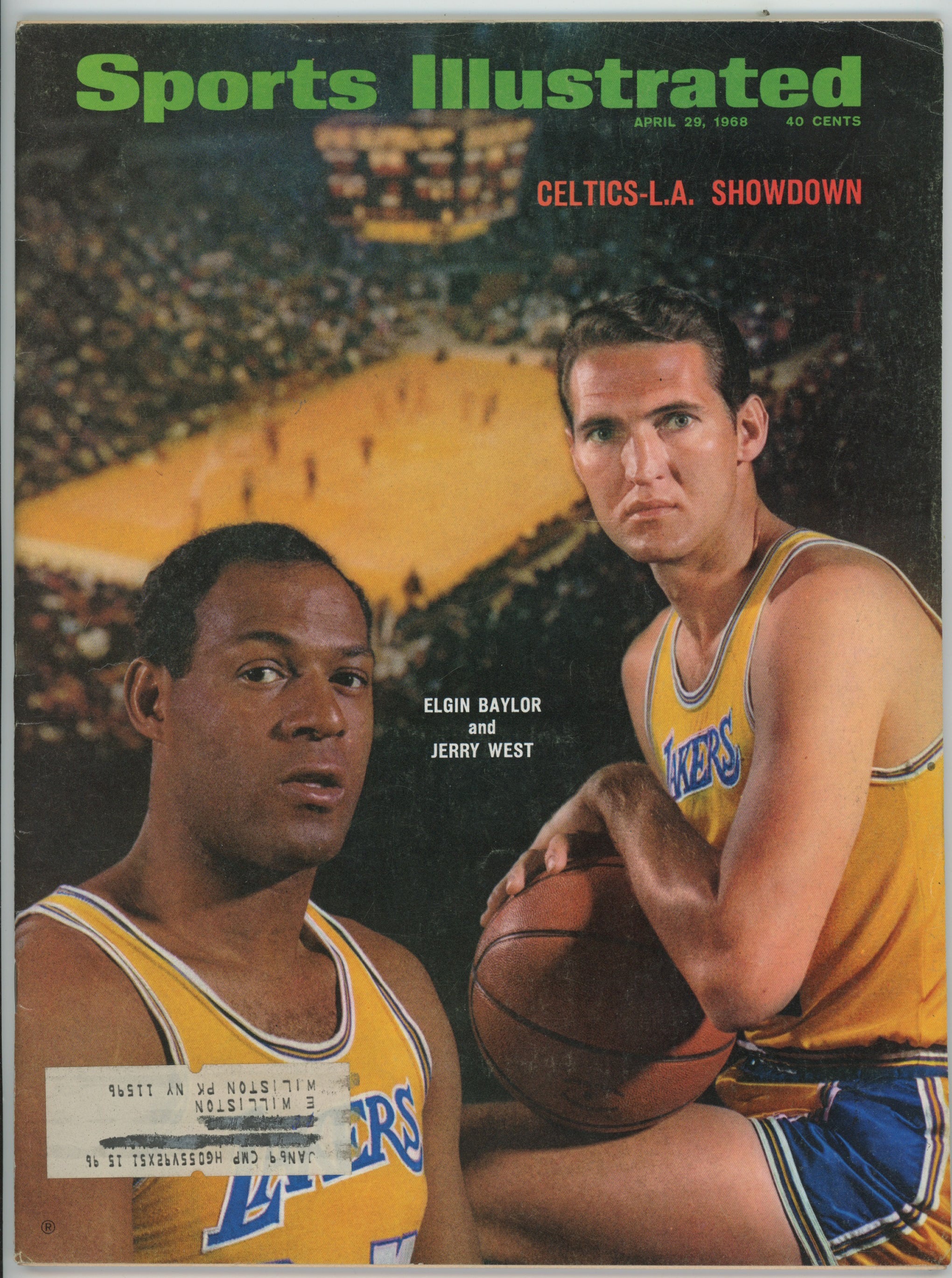 Elgin Baylor & Jerry West L.A. Lakers "Celtics-L.A. Showdown" 4/29/68 Sports Illustrated ML