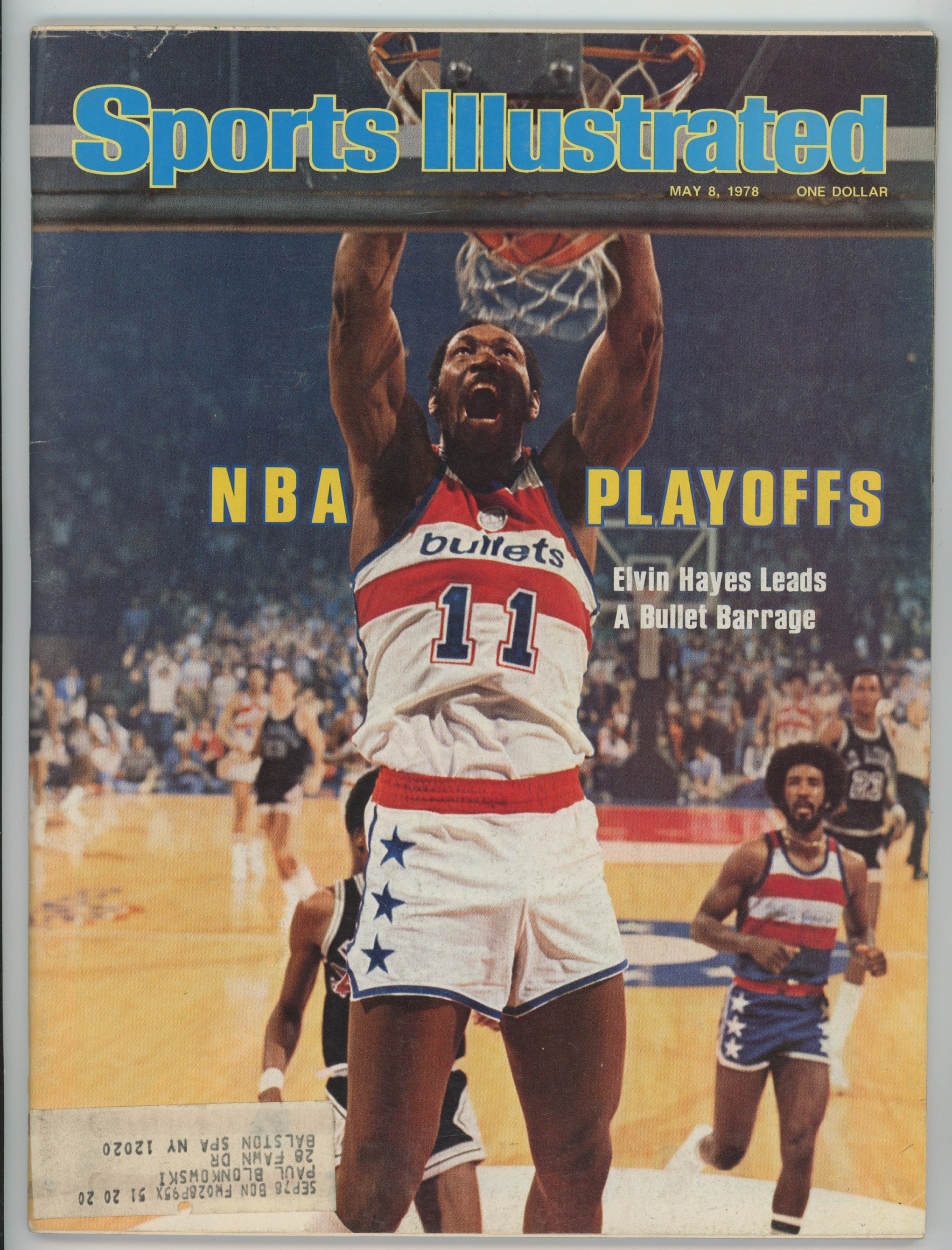 Elvin Hayes Washington Bullets "NBA Playoffs" 5/8/78 Sports Illustrated ML