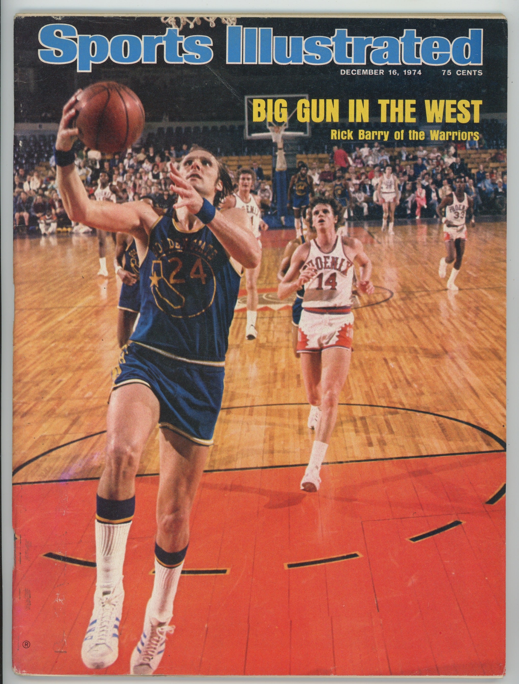 Rick Barry Golden State Warriors "Big Gun in the West" 12/16/74 Sports Illustrated RML
