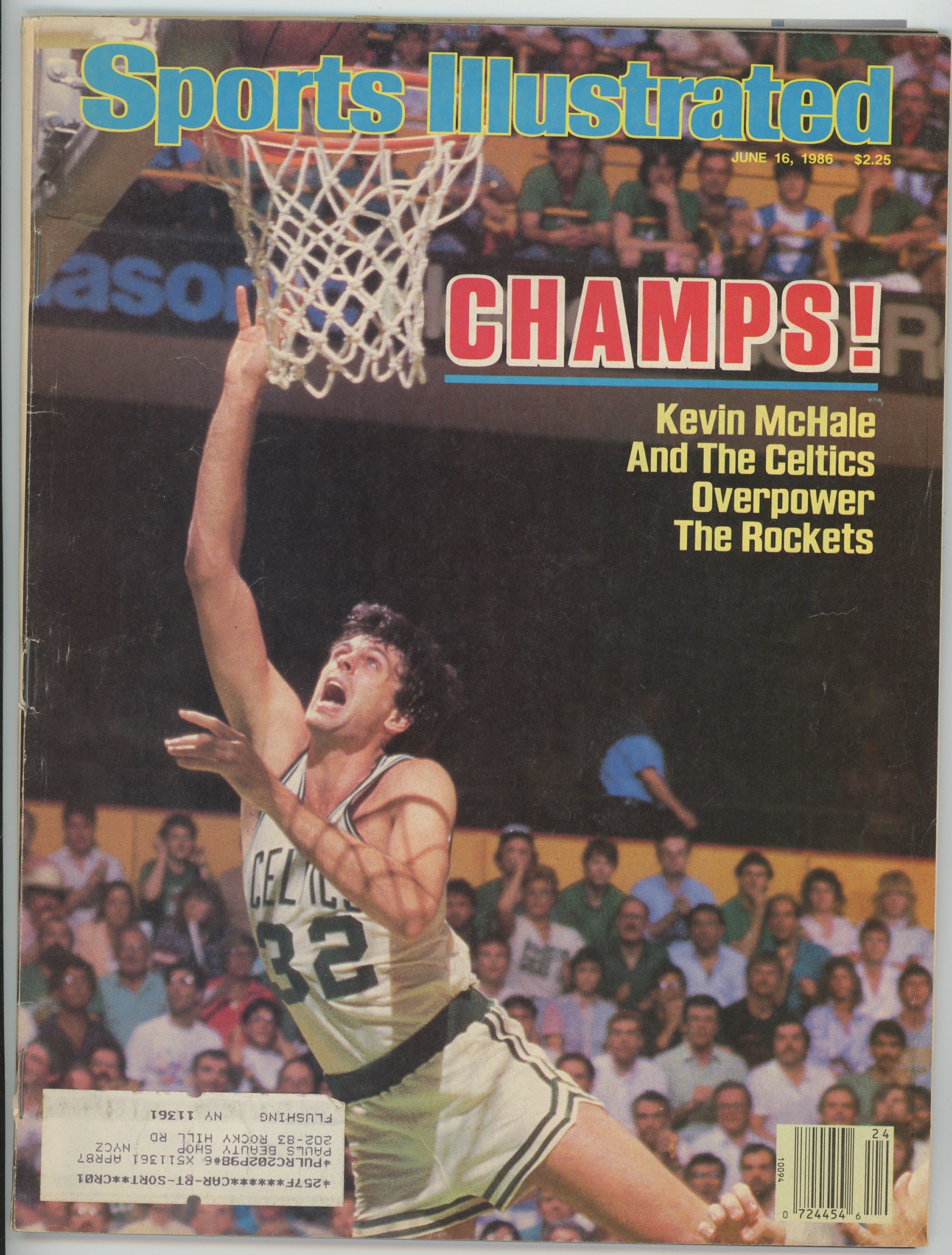 Kevin McHale Boston Celtics "CHAMPS!" 6/16/86 Sports Illustrated ML 2