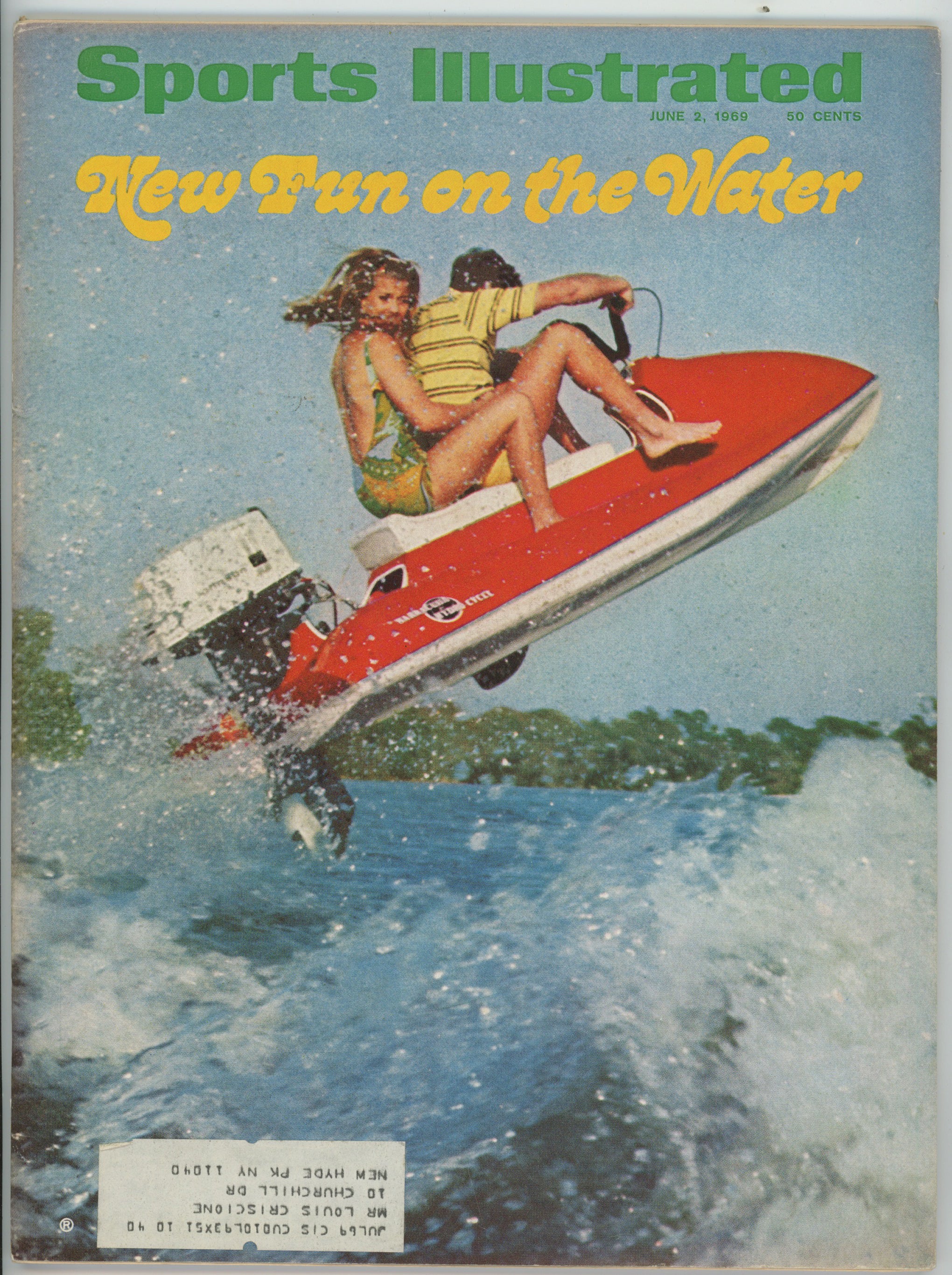 JetSki Couple "New Fun on the Water" 6/2/69 Sports Illustrated ML