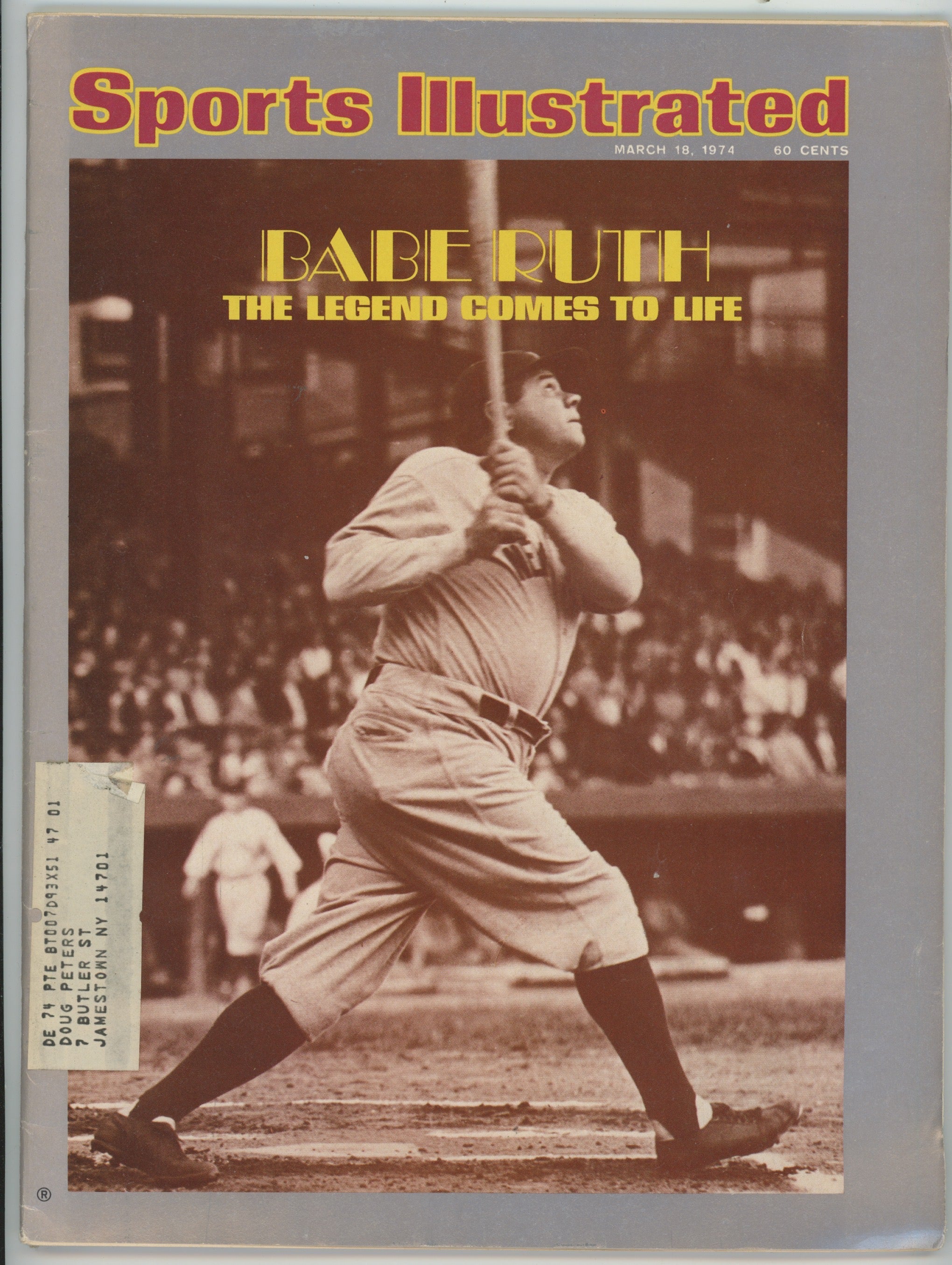 Babe Ruth "The Legend Comes to Life" 3/18/74 Sports Illustrated ML