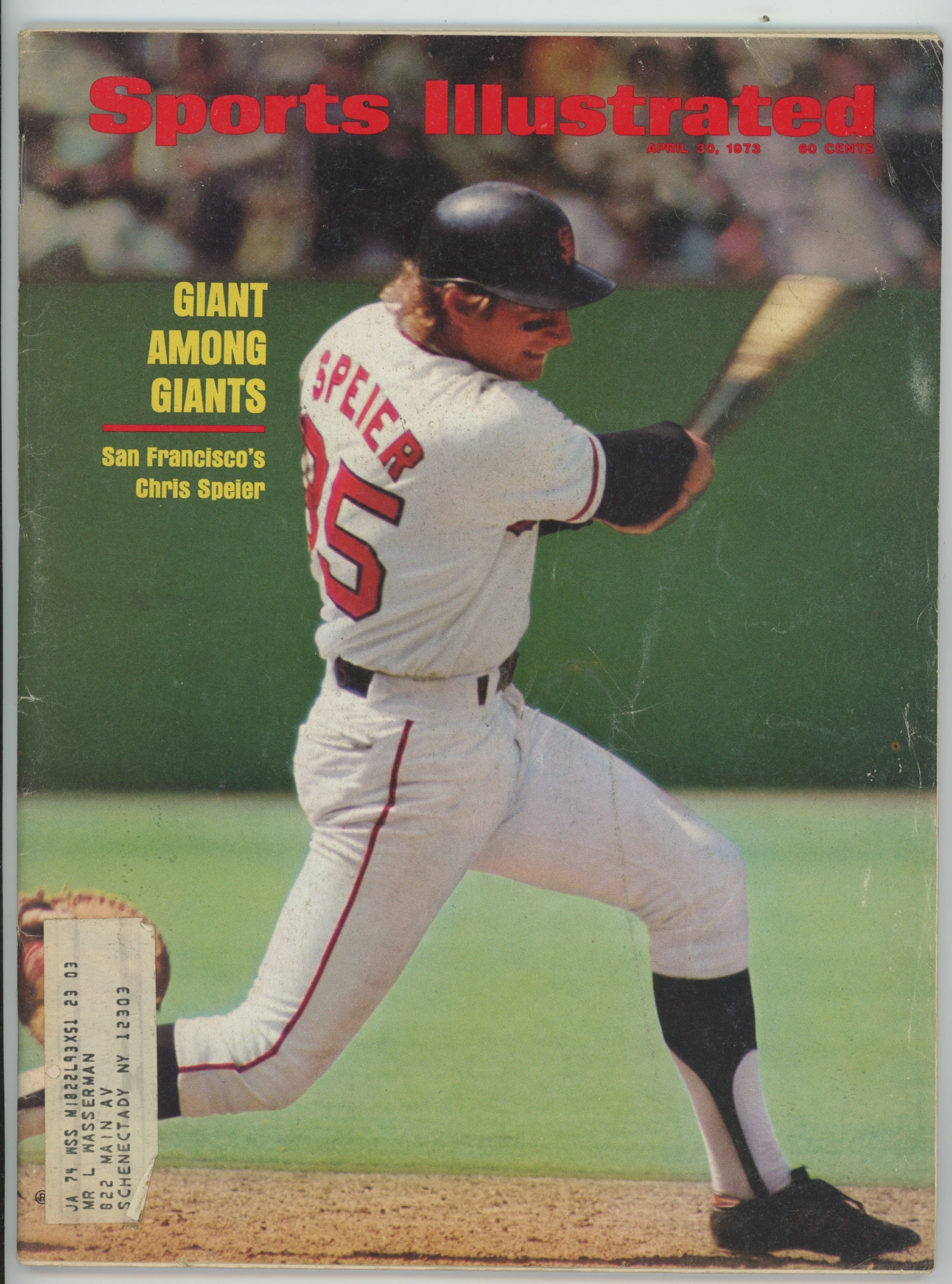 Chris Speier San Francisco Giants "Giant Among Giants" 4/30/73 Sports Illustrated ML 1