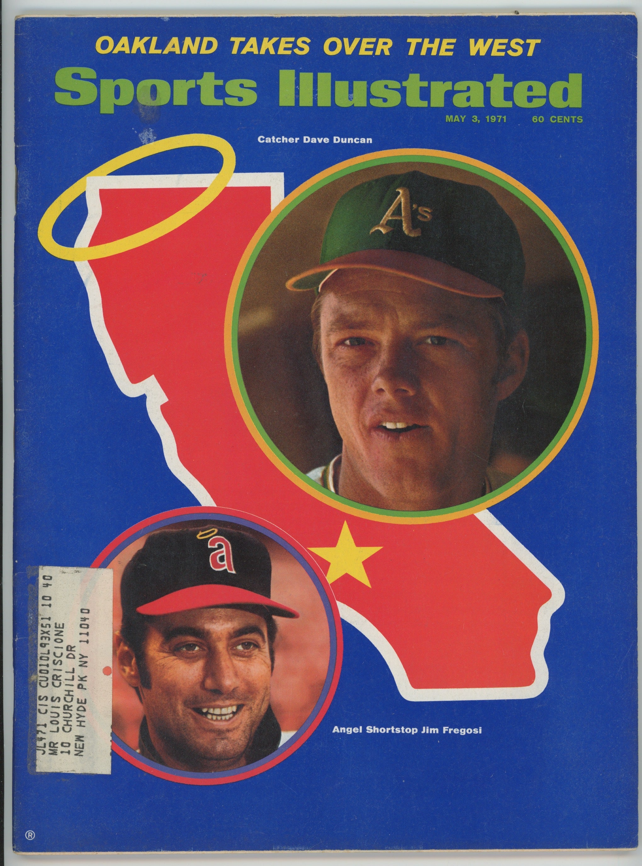Dave Duncan A's & Jim Fregosi Angels "Oakland Takes Over the West" 5/3/71 Sports Illustrated ML
