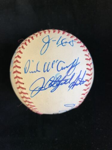 Vintage 1980s National Old Timers Classic Multi Signed Baseball 16 sigs w/ Kaat