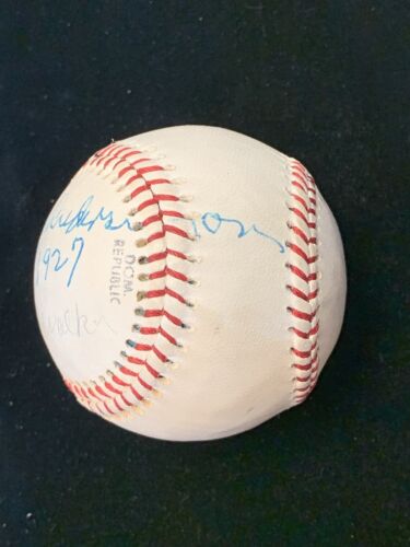 Andy Anderson ‘1927’ & Edsall Walker Negro Leaguers SIGNED Cooperstown Baseball