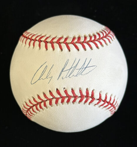 Andy Pettitte NY Yankees VINTAGE SIGNED Official AL Budig Baseball w/hologram