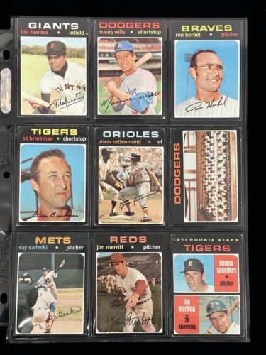 1971 Topps Baseball Partial Starter Set of 183 Diff. Commons Semi-Stars High#’s