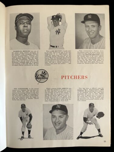 1962 New York Yankees World Series Program vs San Francisco Giants VG-EX