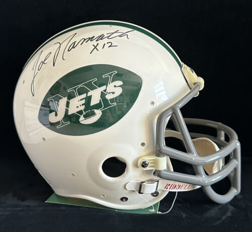 Joe Namath #12 New York Jets HOFer SIGNED Full-Size Football Helmet w/ hologram