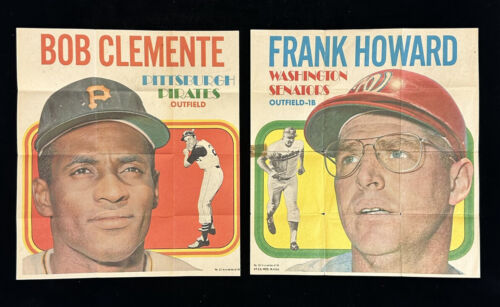 1970 Topps Baseball Player Posters Complete Set of 24 Low Grade w/Clemente Bench