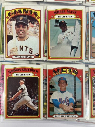 1972 Topps Baseball Partial Set First Series #1-525 inclusive w/ Aaron Clemente