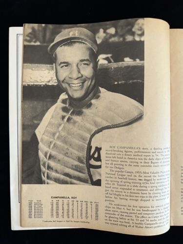 1955 Brooklyn Dodgers Official REVISED Yearbook w/ Jackie Robinson & Koufax - VG