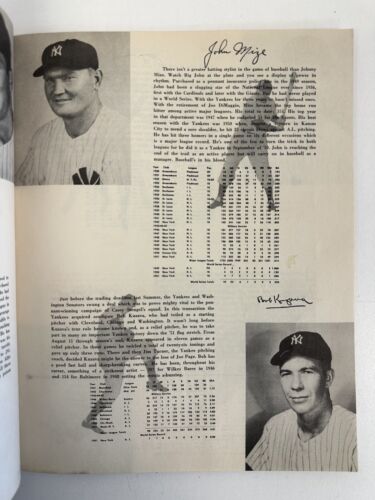 1952 New York Yankees Official Baseball Yearbook w/ Mantle - EX