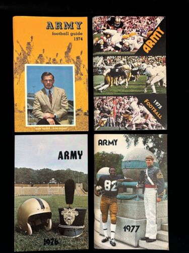 Lot of 39 Different ARMY Football Media Guides 1954 thru 1993 inclusive