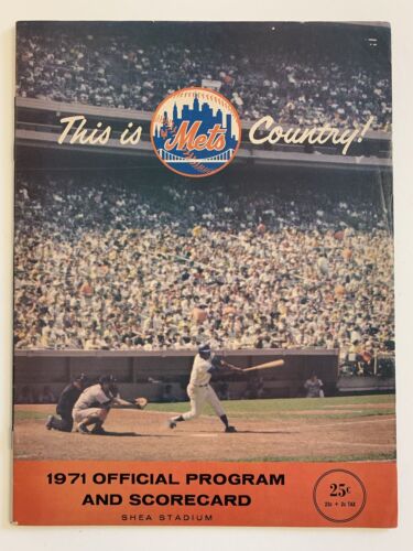 1971 MLB Baseball Program Philadelphia Phillies at New York Mets EX