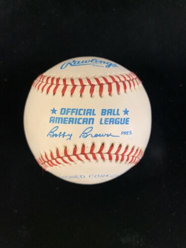 Bob Turley New York Yankees SIGNED Official AL Bobby Brown Baseball w/ hologram