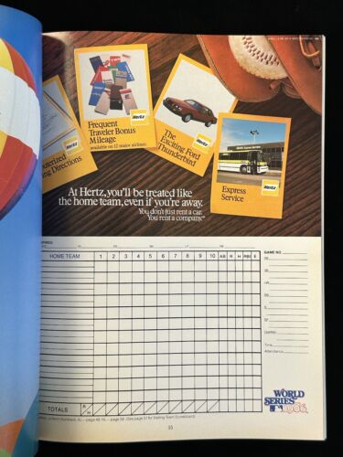 1986 New York Mets World Series Program vs Red Sox w/Mets Insert - Unscored - EX