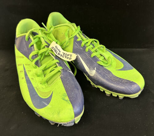 2012 Golden Tate Seattle Seahawks SIGNED Game Used NFL Nike Hyperfuse Cleats