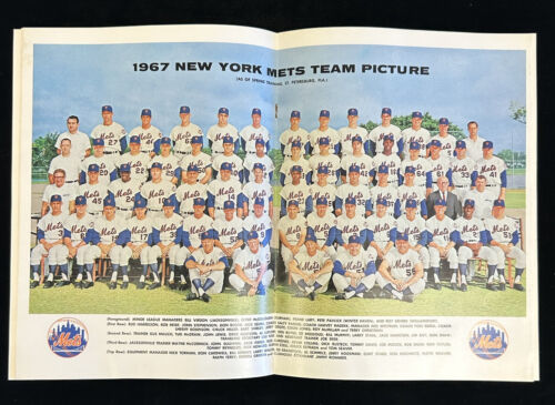 1967 New York Mets Official Yearbook Revised Edition writing on cover