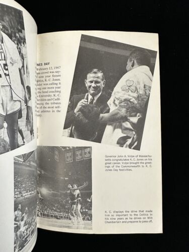 Original 1967-68 Boston Celtics NBA Basketball Yearbook / Media Guide w/ Russell