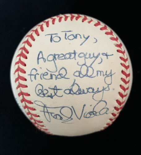 Frank Viola Personalized ‘To Tony’ SIGNED Official AL Brown Baseball w/ hologram