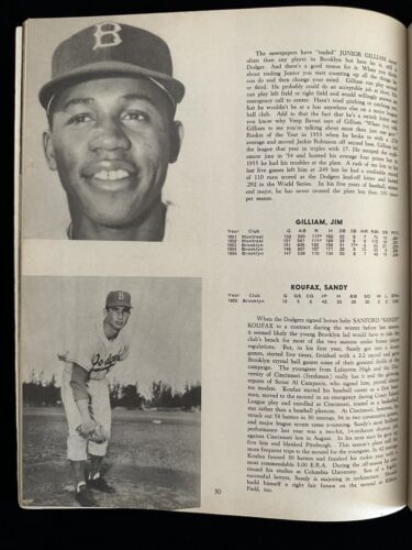 1956 Brooklyn Dodgers Official Yearbook w/ Jackie Robinson VG-EX back cover torn