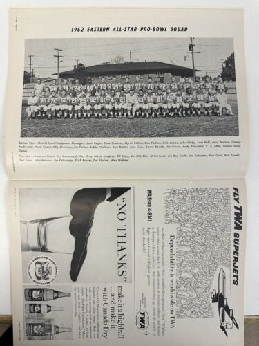 January 14, 1962 All-Star Football Pro Bowl Program – 1961 Season