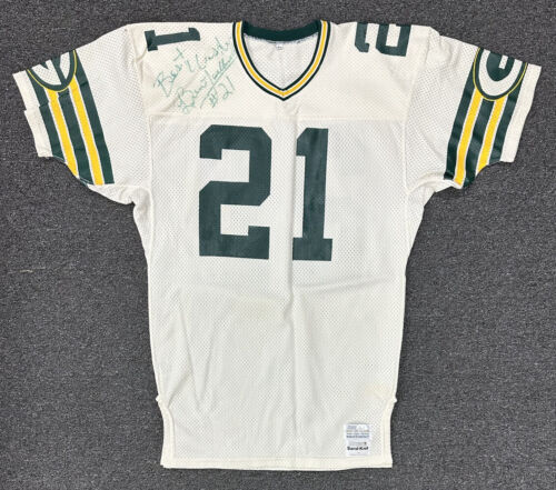 Late 1980’s Brent Fullwood Green Bay Packers SIGNED Game Used Football Jersey