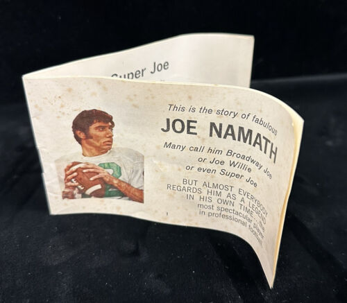 1970 Mego Broadway Joe Namath NY Jets 12” Doll w/ Original Box Helmet & Football