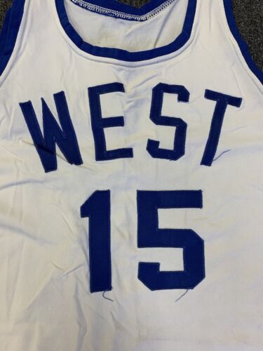 1960’s NCAA College Basketball All Stars Game Used WEST Jersey - Player #15