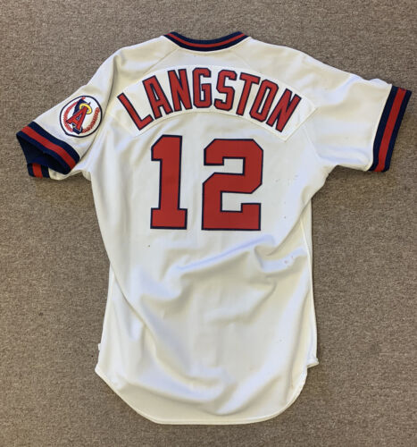 1990 Mark Langston California Angels Game Used AUTOGRAPHED Home Jersey #12