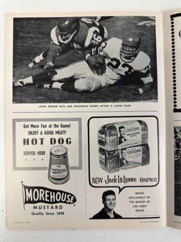 January 14, 1962 All-Star Football Pro Bowl Program – 1961 Season