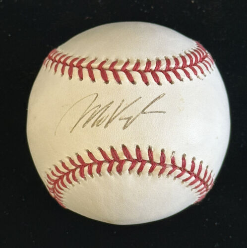 Mo Vaughn Red Sox Mets SIGNED Official AL Budig Baseball w/ hologram