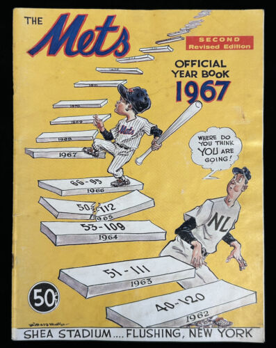 1967 New York Mets Official Yearbook Second Revised Edition VG-EX+