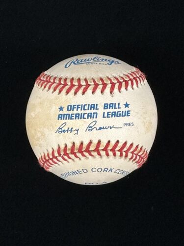 Phil Rizzuto NY Yankees SIGNED Official AL B. Brown Baseball (toned) w/ hologram