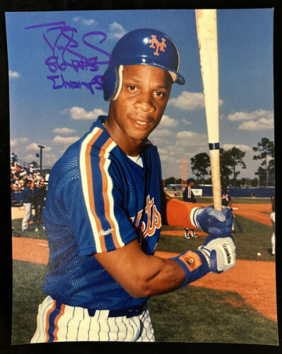 Darryl Strawberry NY Mets ‘86 WS Champs SIGNED 8x10 Color Photo w/ hologram