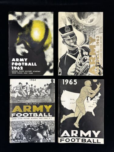 Lot of 39 Different ARMY Football Media Guides 1954 thru 1993 inclusive