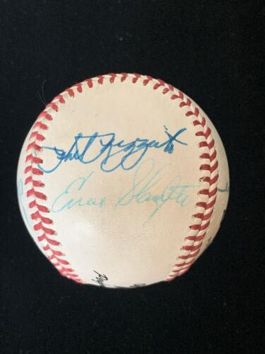 HOFers & Stars MULTI SIGNED Baseball 8 sigs Larsen Rizzuto Thomson w/ hologram