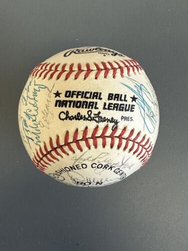 1981 New York Mets TEAM SIGNED Official NL Baseball 28 sig w/ Gibson Torre Staub