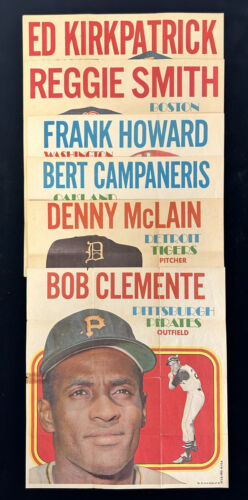 1970 Topps Baseball Player Posters Complete Set of 24  EX+ w/Clemente Bench