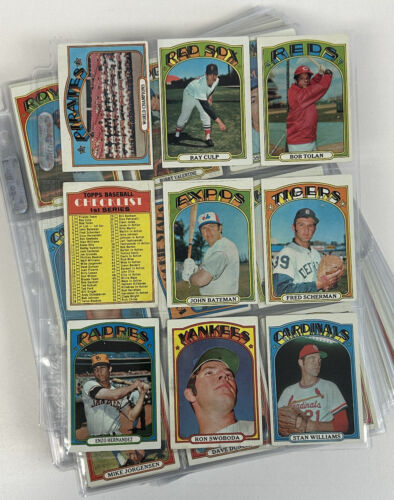 1972 Topps Baseball Partial Set First Series #1-525 inclusive w/ Aaron Clemente